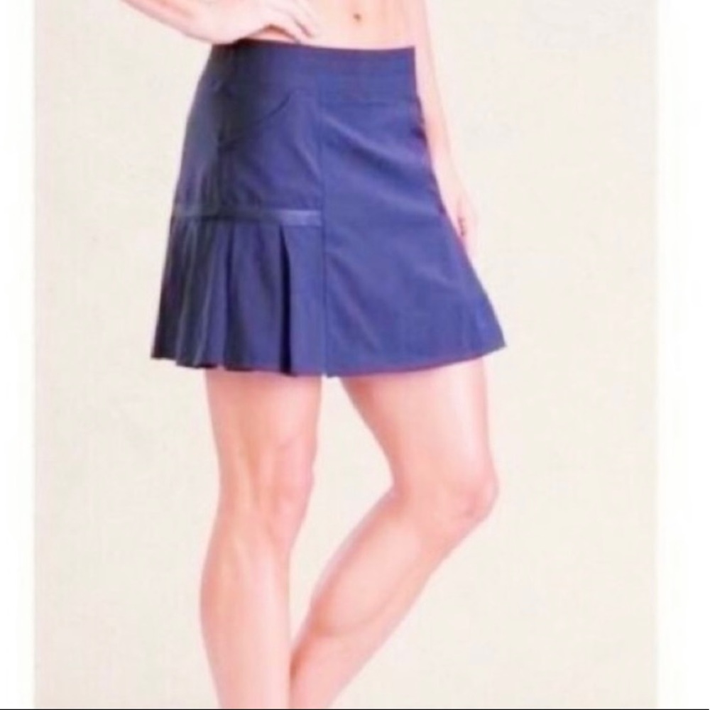 Athleta Pleated Purple Skort Skirt Tennis Workout Large
